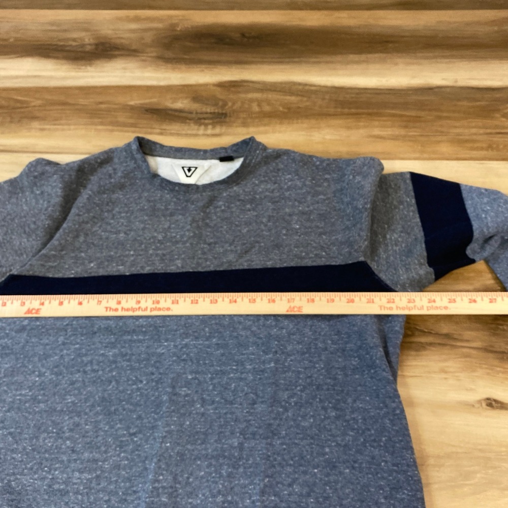 Vissla Sweatshirt Mens XL Surf Streetwear Cotton Blend Relaxed Blue Grey Casual - Picture 6 of 9